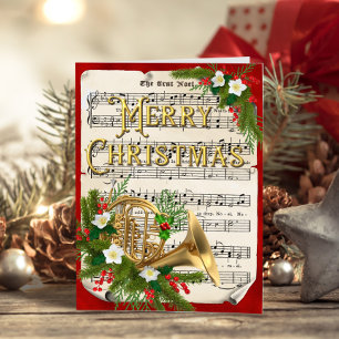 Französisches Vintage-Notenblatt Weihnachten