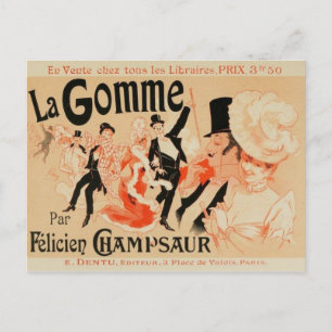 Französisches Vintage-Plakat Postkarte Belle Epoqu
