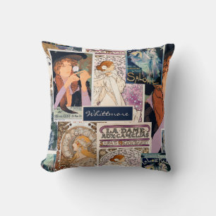 Französisches Vintage Poster Kunstgalerie Personal Kissen