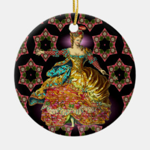 Französisches Weihnachten Keramikornament