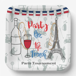 Französisches Weihnachtsthema zum Party Pappteller