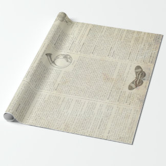 Französisches Wörterbuch 60lb Decoupage-Blatt 76cm Geschenkpapier
