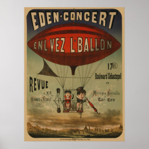 Französisches Zirkusplakat von zwei Darstellern in Poster