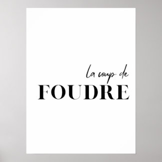 Französisches Zitat. Poster "Le coup de foudre"