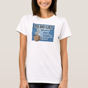 Frappierendes Blau KAFFEE ARBEIT WAHRER KRIMI T-Shirt