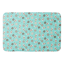 Frappuccino Kaffee Sprinkler Donut Muster Badematte