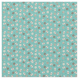 Frappuccino Kaffee Sprinkler Donut Muster Stoff