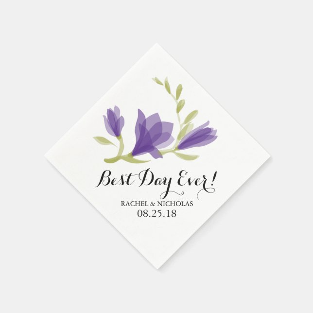 Frarant Freesia Petals | Bester Tag je! Serviette (Ecke)