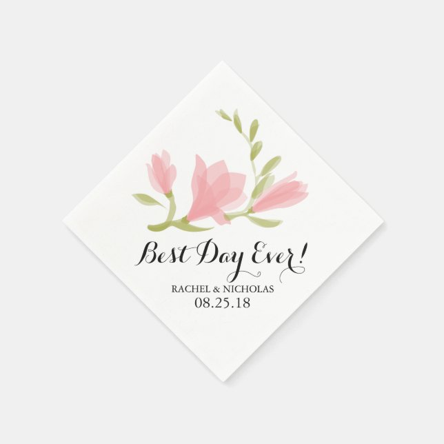 Frarant Freesia Petals | Bester Tag je! Serviette (Ecke)