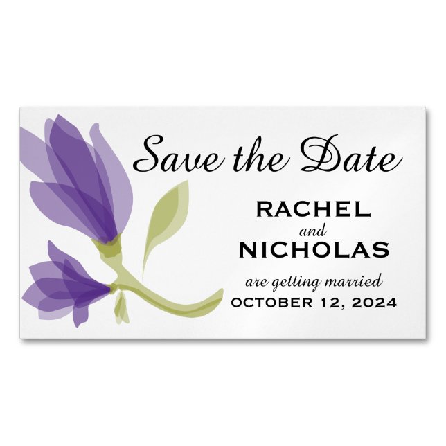 Frarant Freesia Petals | SAVE THE DATE Magnetische Visitenkarte (Vorderseite)