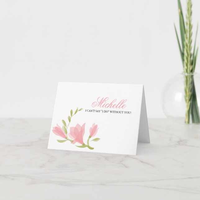 Frarant Freesia Petals | Seid meine Bridesmaid Einladung (Vorderseite)