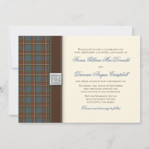 Fraser Ancient Junting Tartan Wedding Einladung