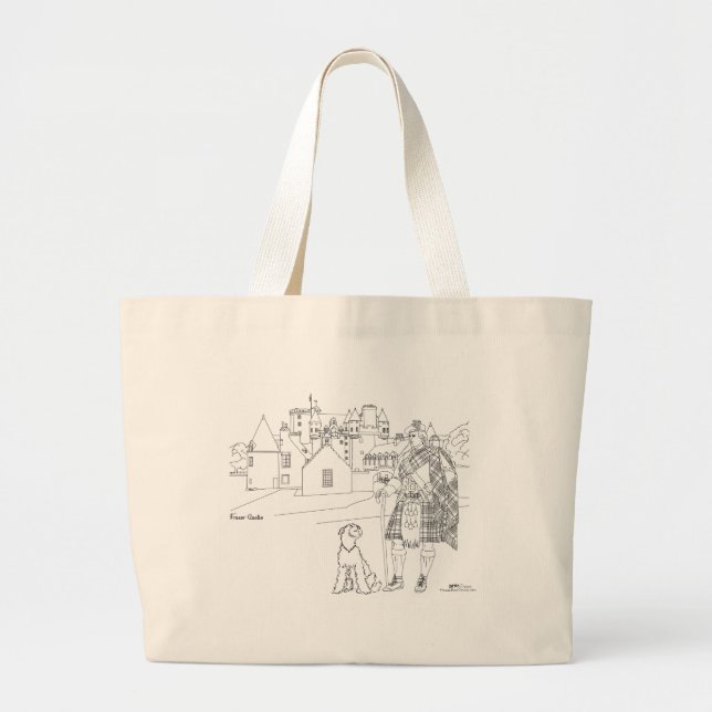 Fraser Castle, Schottland Tote Bag Jumbo Stoffbeutel (Vorne)