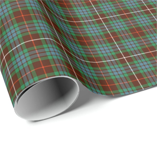 Fraser Clan Hunting Tartan Geschenkpapier (Rolleneckpunkt)