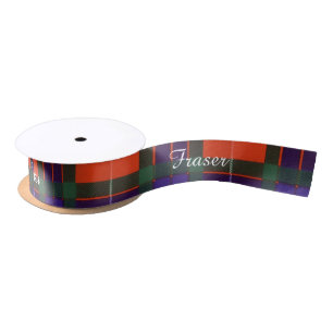 Fraser Clan karierter schottischer Tartan Satinband