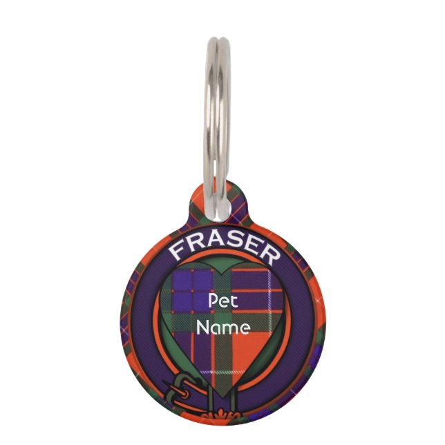 Fraser Clan karierter schottischer Tartan Tiermarke (Vorderseite)