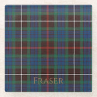 Fraser Clan Tartan Glass Untersetzer