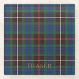 Fraser Clan Tartan Glass Untersetzer