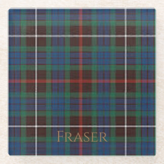 Fraser Clan Tartan Glass Untersetzer