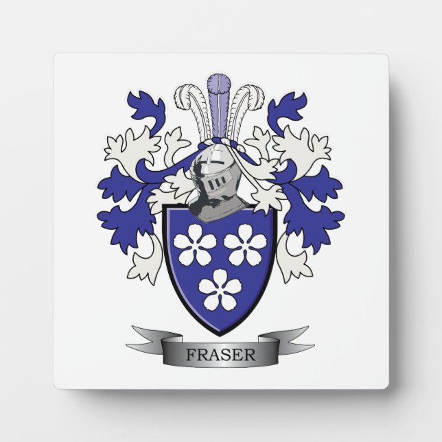 Fraser-Familienwappen-Wappen Fotoplatte (Vorderseite)