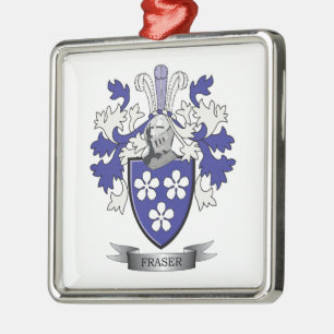 Fraser Familienwappen-Wappen Silbernes Ornament