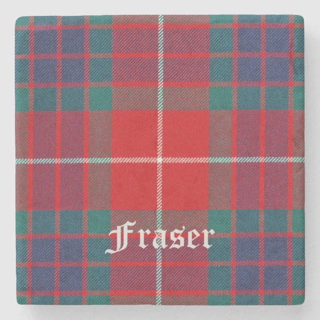 Fraser, Fraser Scottish Tartan, Fraser Clan, Frase Steinuntersetzer (Vorderseite)