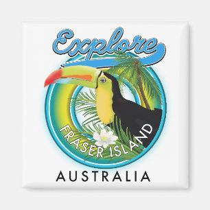 Fraser Island Australia - Explorations-Logo Magnet