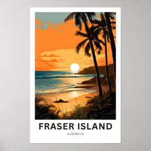 Fraser Island Australia Travel Print Poster