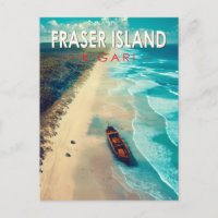 Fraser Island K'gari Australien Reise Kunst Vintag