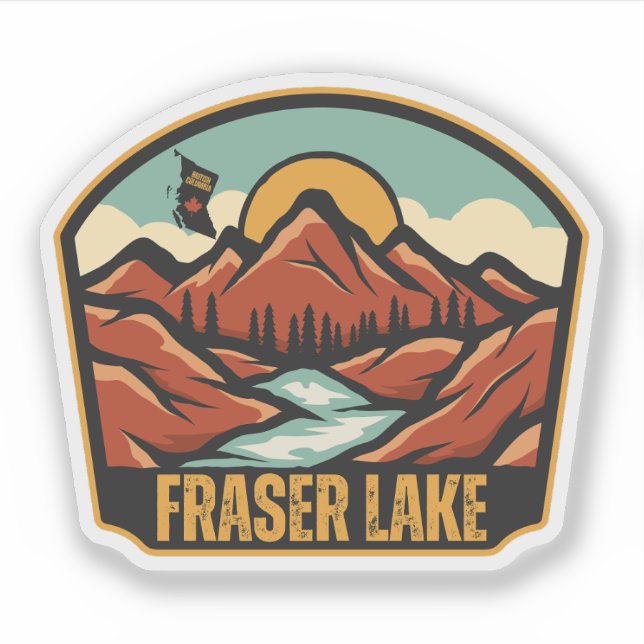 Fraser Lake, British Columbia Aufkleber (Vorderseite)