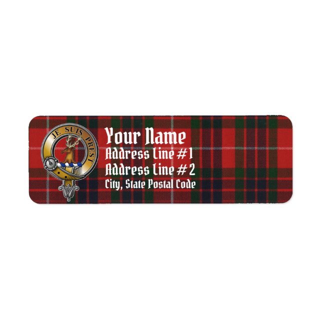 Fraser Lovat Tartan & Abzeichen (Vorne)