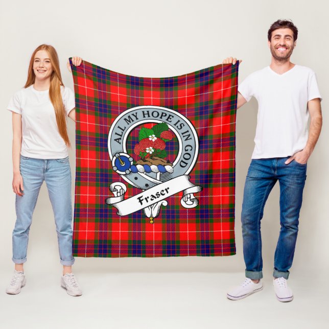 Fraser Modern Clan Abzeichen Tartan Kariert Fleecedecke (Beispiel)