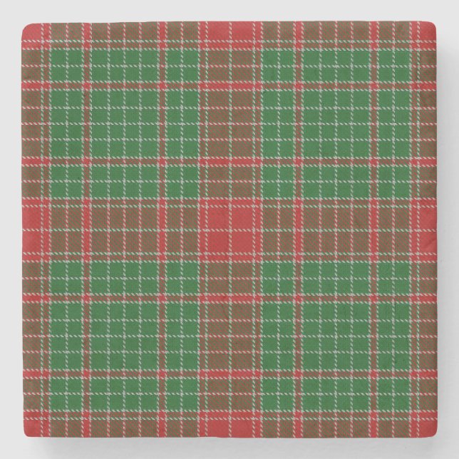 Fraser of Castle Leathers Tartan Steinuntersetzer (Vorderseite)