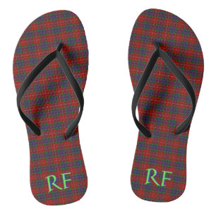 Fraser Offizielles Tartan mit Monogramm/Initialen Flip Flops