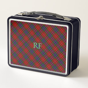 Fraser Offizielles Tartan mit Monogramm/Name Metall Brotdose