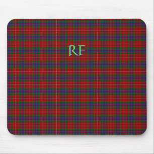 Fraser Offizielles Tartan mit Monogramm/Name Mousepad
