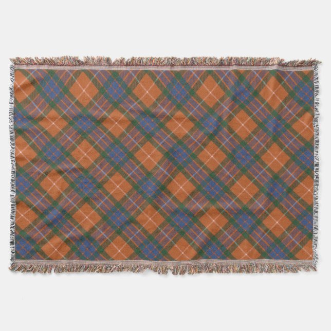 Fraser Red A Original Scottish Tartan Decke (Vorderseite)