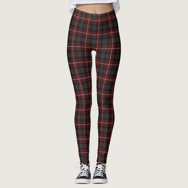 Fraser Red Mute Tartan Leggings (Vorderseite)