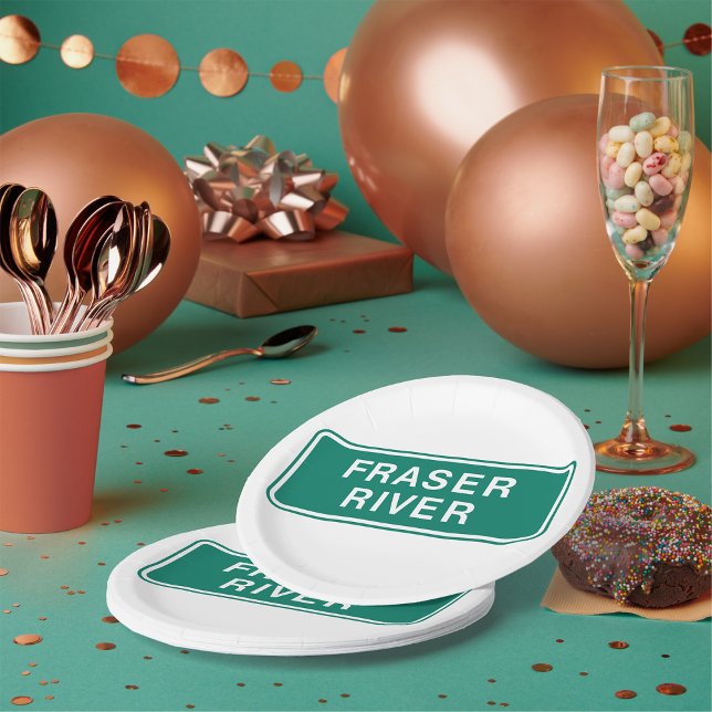 Fraser River Highway Sign British Columbia Kanada Pappteller (Von Creator hochgeladen)