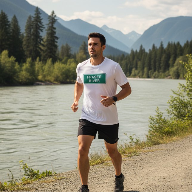 Fraser River Highway Sign British Columbia Kanada T-Shirt (Von Creator hochgeladen)