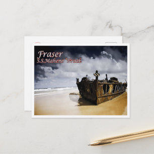 Fraser - S.S.Maheno Wrack - Australien - Postkarte