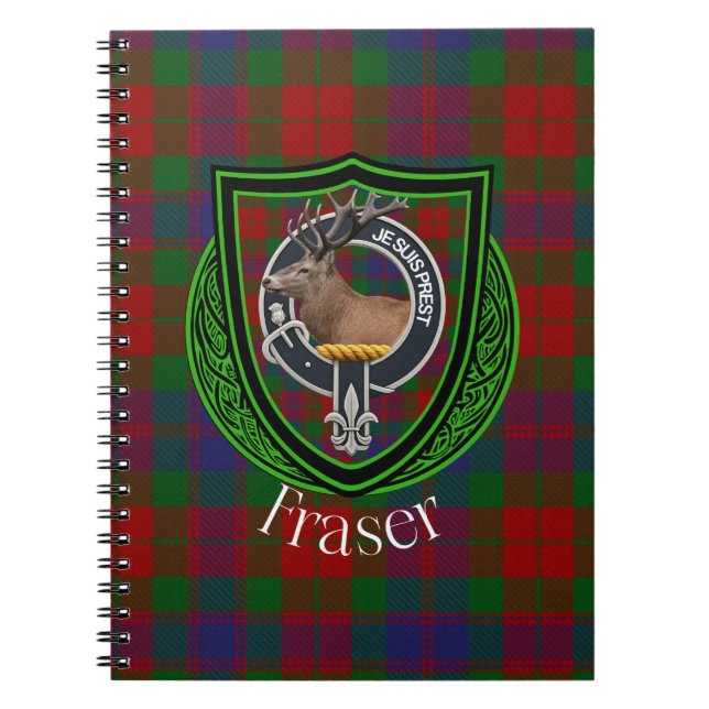 Fraser schottischer Clan Tartan & Wappen Notizblock (Vorderseite)