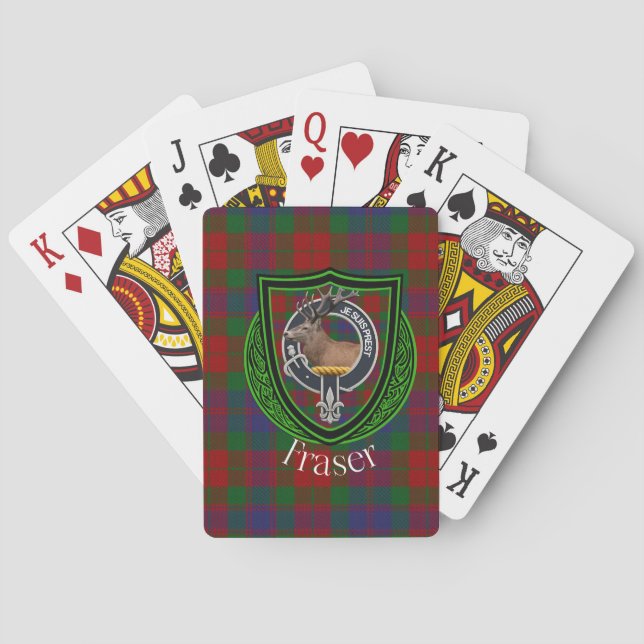 Fraser schottischer Clan Tartan & Wappen Spielkarten (Rückseite)