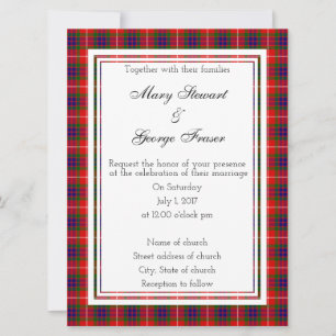 Fraser Scottish Wedding Einladung