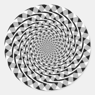 Fraser-Spiralillusion Runder Aufkleber