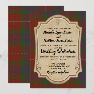 Fraser Tartan Hochzeit Einladung