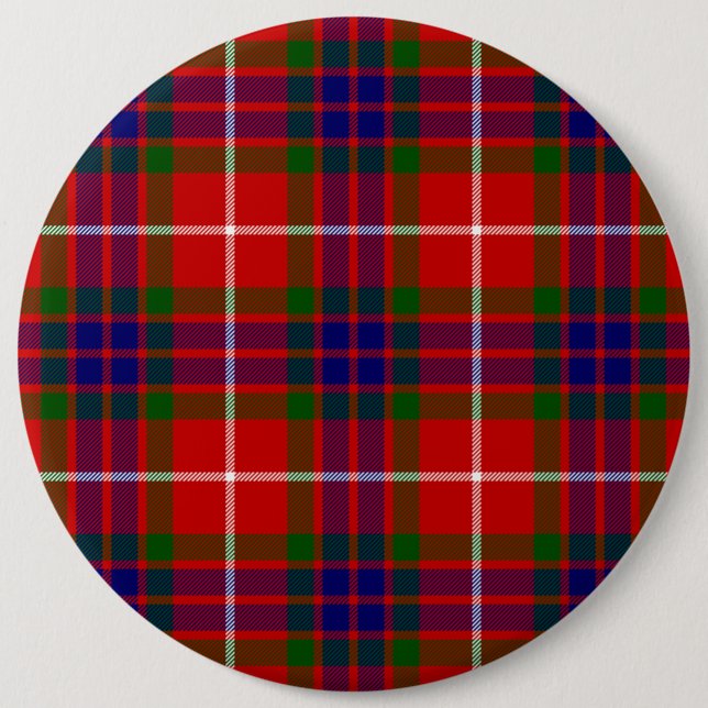 Fraser tartan red blue lila kariert button (Vorderseite)