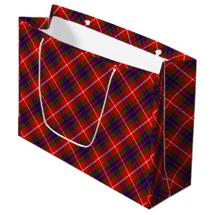 Fraser tartan red blue lila kariert große geschenktüte