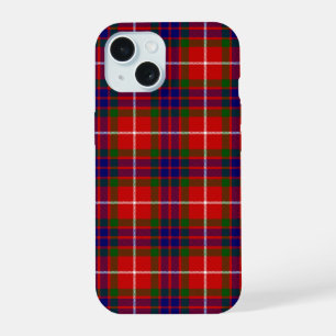 Fraser tartan red blue lila kariert iPhone 15 hülle