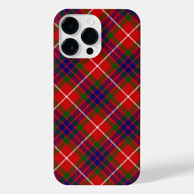 Fraser tartan red blue lila kariert iPhone hülle (Rückseite)